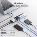 PULWTOP 10-in-1 Powered USB C Hub, USB 3.2 Data Hub with USB A/C 10Gbps,  USBA 5Gbps, 100W PD, 24/45W Type-C Charging Ports. 
