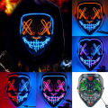 Halloween Neon Led Purge Mask Masque Masquerade Party Masks Light Grow in the Dark Horror Mask Glowing Masker. 