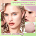 Qibest Three Color Press Release Cream Concealer Isolate Makeup Facial Base Brightening Cream Liquid Concealer Face Primer. 