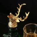 Zinc Alloy Wine Pourer and Bottle Stopper Deer Stag Head Shape Red Pourer Wine Cap Pouring Party . 