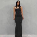 WUZIJING 2024 Satin Slip Sleeveless Backless Maxi Dress 2024 Y2K Summer Bodycon Elegant  Outfits Ladies Birthday Party Club. 