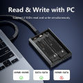 Blueendless 2 Bay RAID M.2 SATA M.2 NVME SSD Enclosure Aluminum Dual Bay NVMe RAID SSD Case Support Max 16TB RAID0/1/PM Mode. 