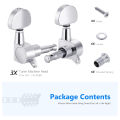 Guitar Tuning Pegs Set | Closed Tuner Machine Heads For Acoustic, Bass Guitar | Guitar Tuning Keys | 3L & 3R. 