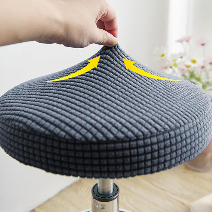 Bar%20Stool%20Cover%20Polar%20Fleece%20Round%20Chair%20Cover%20Removable%20Stool%20Slipcover%20Solid%20Seat%20Cushion%20Protector%20Washable%20Bar%20Stool%20-%20Image%203