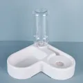 Automatic Drinking Love Pet Bowl Moisture-proof Cat Bowl Dog Basin Dual-use Multi-functional Drinking And Feeding. 