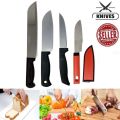 Stainless Steel Slicing Knife Set Kitchen Tools 4 pcs. 