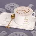 Latte Art Template, Coffee Decorating Tool, Beginner Barista Homemade Coffee Tool. 
