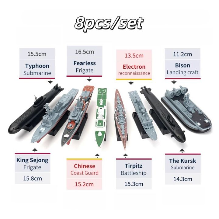 8pcs/set%204D%20Assembly%20Warship%20Submarine%20Carrier%20Moscow%20Reagan%20Aegis%20Ship%20Model%20Kits%201/1000%2015cm%20Puzzle%20%20Toys%20For%20Children%20-%20Image%207