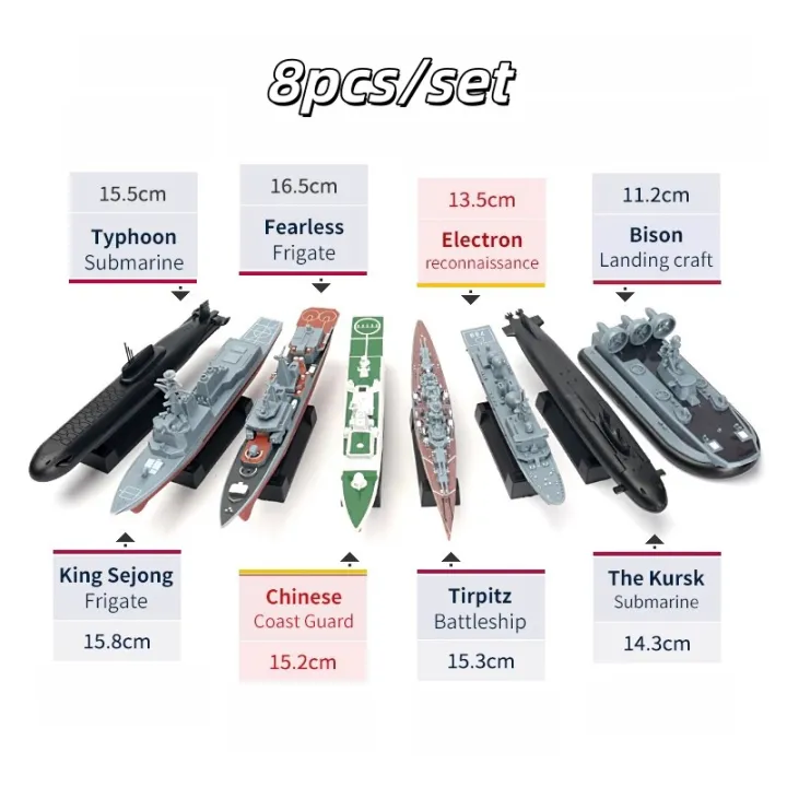 8pcs/set%204D%20Assembly%20Warship%20Submarine%20Carrier%20Moscow%20Reagan%20Aegis%20Ship%20Model%20Kits%201/1000%2015cm%20Puzzle%20%20Toys%20For%20Children%20-%20Image%207
