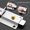 Stainless steel towal bolt with screw door lock kundi automatic button size 4 inch. 