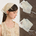 Summer fresh lace hair band, silk scarf, hair accessory, retro country style headwear, Bohemian style, travel to the seaside.