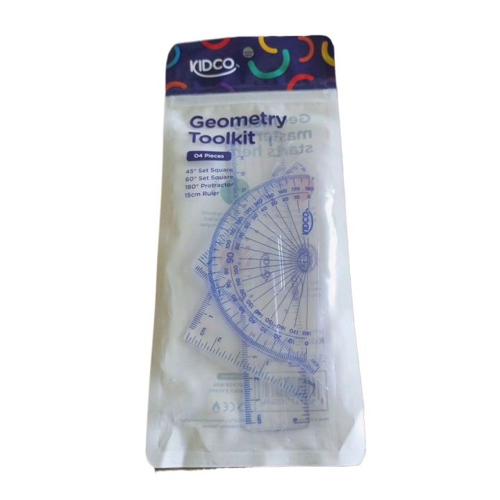 Kidco Set Square Geometry Toolkit 4 pieces/ 8 piecs | Daraz.pk