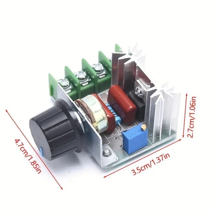 AC 220V 2000W PWM Motor Speed Controller, Metal Potentiometer Knob ...