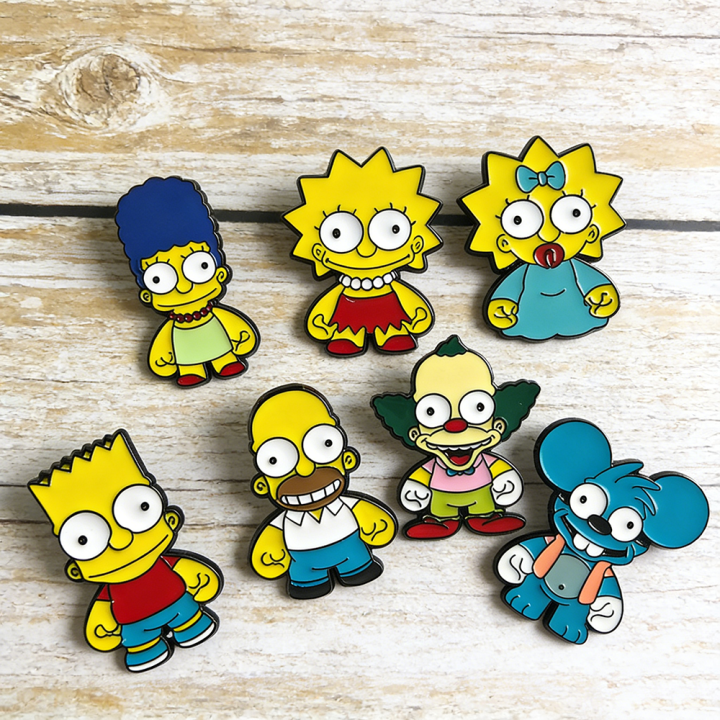 7pcs%20the%20Simpsons%20Enamel%20Pin%20Set%20-%20Homer%20J.%20Simpson%20Marge%20Bart%20Lisa%20Krusty%20the%20Clown%20-%20Comedy%20Animation%20Badges%20for%20Backpack%20-%20Image%202