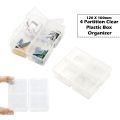 4-Partition Plastic tools Box jewellery box 11x9x3.5 CM Rectangle Compartment Size 5x4 CM For Multipurpose Packing & Storage Transparent Size 100x80mm.