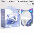 STN-28 Cat Wireless Headphones Bluetooth Over-Ear Headset with Cute Cat Ears. 