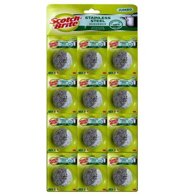 Dish Cleaner Scotch-Brite Stainless Steel Wool (12 pack)