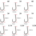2packs LS-9937 Fishing Hooks Set Carbon Steel Jip Single Circle Fishhook Fly Fishing Barbed Carp Hooks Sea Fish Accessories.