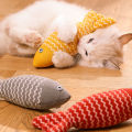 Random Fun Cat Sackcloth Fish Toy High With Catnip Fish Pet Cat Gnawing Inside The Toy Room Pet Toy. 