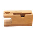 Wooden Charging Dock Station for Mobile Phone Holder Stand Bamboo Charger Stand Base For Apple Watch series and For iphone. 