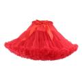 Womens 3-Layered Pleated Tulle Petticoat White Black Pink RedTutu Puffy Party Cosplay Skirt.