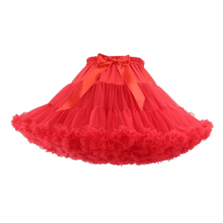 Womens%203-Layered%20Pleated%20Tulle%20Petticoat%20White%20Black%20Pink%20RedTutu%20Puffy%20Party%20Cosplay%20Skirt%20-%20Image%204
