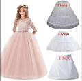 Girls Crinoline Petticoat With Hoop Children Under Skirt Short White Underskirt A-line Ball Gown Child Petticoats. 