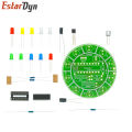 CD4017 colorful voice control rotating LED light kit electronic manufacturing diy kit spare parts student Laboratory. 