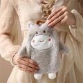 350ML Rubber Hot Water Bottle with Cute Plush Cover Lovely Cartoon Hot Water Bag Explosion-proof Portable Hand Warmer Great Gif. 