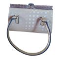 Ladies HandBag | Fancy Purse | Party Purse | Metal Frame | Stylish Purse | Light Weight Bamboo Handle Bag. 