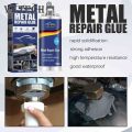 100g Liquid Metal Filler A+B Set Adhesive Metal Bonding Repair For Cast Iron Radiator Cold Weld High Heat Resistant Repair Paste. 