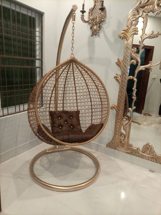 Hanging Swing Chair Jhoola with Stand and Cushions