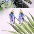 New Demon Slayer Butterfly Wing Earrings Kimetsu no Yaiba Kochou Shinobu Earring Ear Clip Anime Cosplay Props Women Girl Jewelry. 