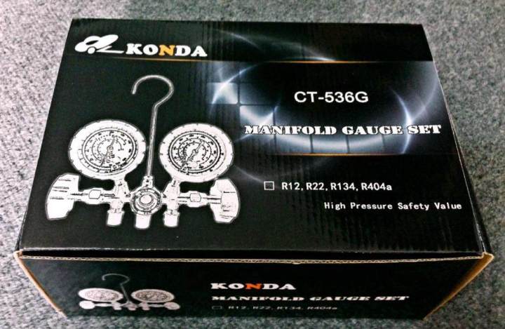 Konda ct536g dual gauge for liquid charger with 3 lines 36 inches (R12,R22,R,R134a,R404a)