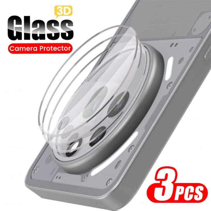 3Pcs HD 3D Curved Tempered Glass Back Camera Lens Protector for Nothing ...