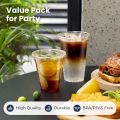 20 Clear Plastic Fruit Cups with Flat Lids PET Disposable Parfait Crystal Cups Suitable for Ice Coffee Juice and Beer Tumblers. 