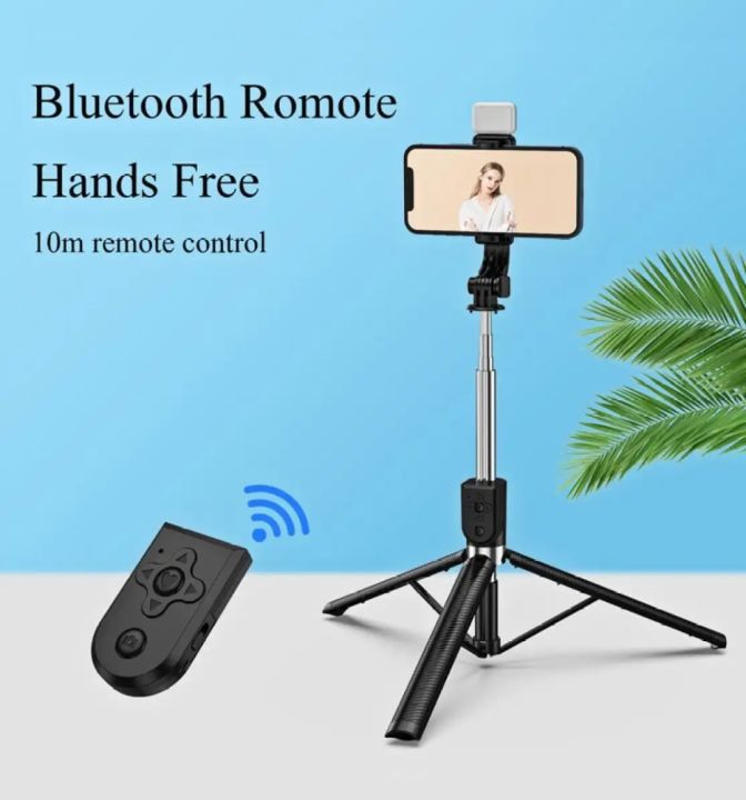 Premium%206.6%20Feet%20Wireless%20Selfie%20Stick%20Tripod%20Stand%20-%20Bluetooth%20Remote,%20Foldable%20Design%20-%20Ideal%20for%20Live%20Streaming,%20Vlogging%20&%20Tik%20Tok%20-%20Image%203