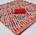 Bollywood Georgette Saree Women (Multicolor). 