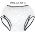1pc PVC Adult Diaper Cover Elastic Waist Plastic Shorts for Elderly Men And Women Transparent Waterproof Diaper Pants.