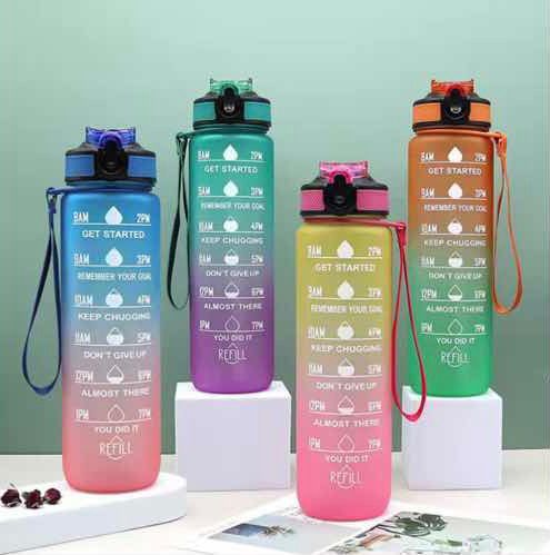 1000ml water bottle motivational sports water bottle