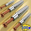 10/500 Set Expansion Pipe with Screw Self Tapping Screw Drilling Plug Expansion Bolt Tools for Hollow Walls Tile Drywall Anchors. 