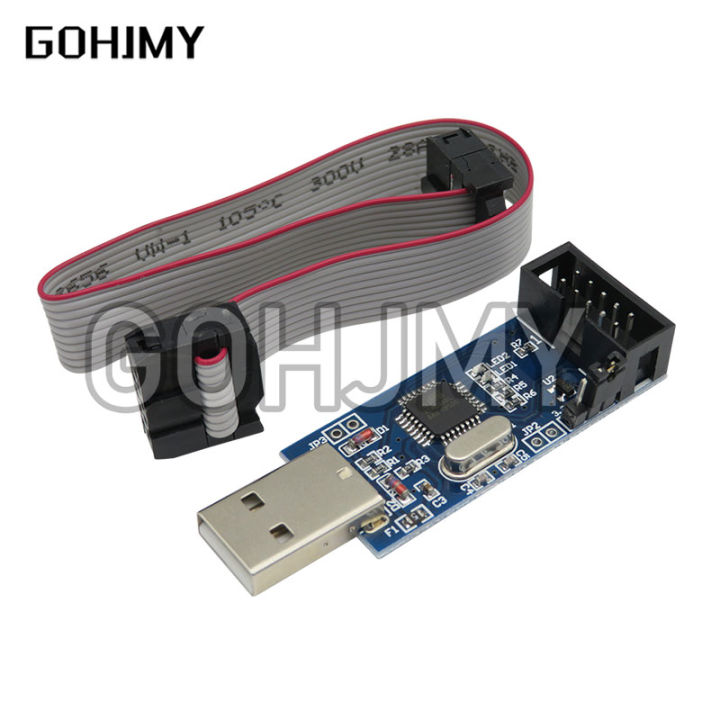 1Set%2010Pin%20To%206%20Pin%20Adapter%20Board%20+%20USBASP%20USBISP%20AVR%20Programmer%20USB%20ATMEGA8%20ATMEGA128%20ATtiny/CAN/PWM%2010Pin%20Wire%20Module%20DIY%20-%20Image%204