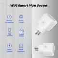 Tuya Zigbee Smart EU Socket 20A WiFi Plug Power Monitoring Smart Home Voice Control Compatible with  Assistant And Alexa. 