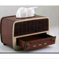 Retro Radio Tissue Paper Box wooden tissue box holder in radio style tissue box holder. 