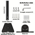 for Starlink Gen 3/Standard 4/4X roof mounting bracket,120°adjustable pivot installation, heavy-duty pole and pipe adapter.