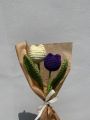 Handmade crochet tulips with complementary khaaki wrapping and custom stamped note. 