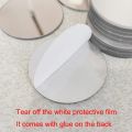 5Pcs Diy Mobile Phone Case Self-Adhesive Lens Sticker Portable Makeup 2mm Round Mirror Sticker Mirror Decal For Smartphone.