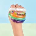 1/6 Pcs Halloween Pumpkin Squeeze Toys Colorful Beaded Stretchy Rubber Bracelets Toy Stress Relief Novelty Halloween Gifts.