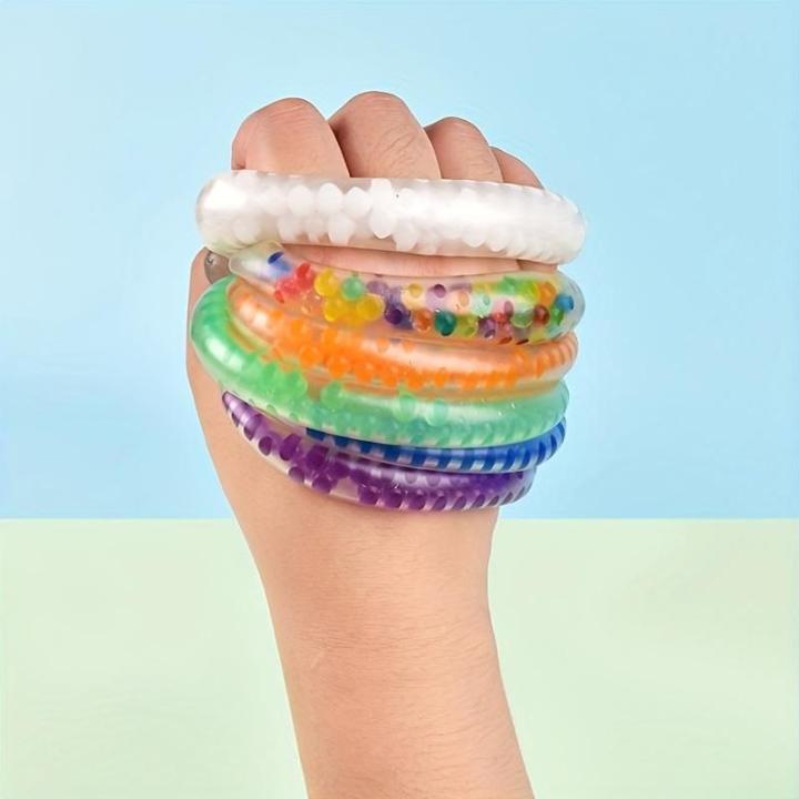 1/6%20Pcs%20Halloween%20Pumpkin%20Squeeze%20Toys%20Colorful%20Beaded%20Stretchy%20Rubber%20Bracelets%20Toy%20Stress%20Relief%20Novelty%20Halloween%20Gifts%20-%20Image%205