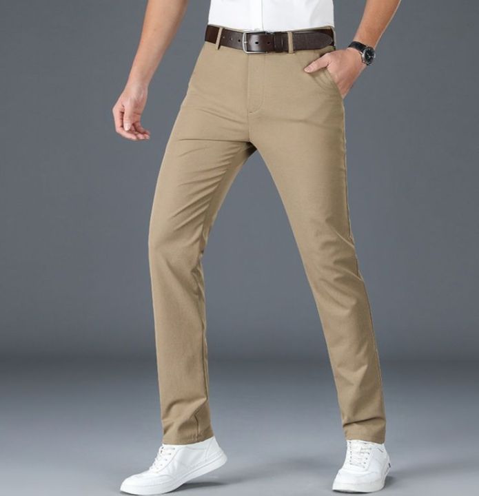 Shopmee%20Men's%20%20Drill%20Twill%20Formal%20Beige%20Pant%20-%20Image%203